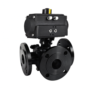 Vanne à bille sanitaire pneumatique en acier inoxydable de qualité alimentaire COVNA, réduction tarifaire, DN20, 3/4 pouce, 3 voies, port en T, tri-clamp - Product Image 6