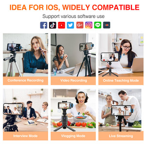 ไมโครโฟนไร้สาย K15 สำหรับ iPhone Android กล้องถ่ายรูป, ไมโครโฟนขนาดเล็ก 3-in-1 2.4G ความหน่วงต่ำพิเศษ สำหรับการบันทึกวิดีโอ/วีล็อก - Product Image 6