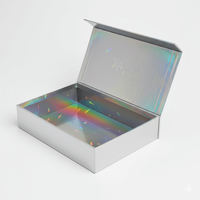 Boîte en papier pliable écologique et résistante en gros, emballage plat, style livre magnétique, carton en matériaux recyclés pour cadeaux de luxe