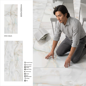 Listello Crema Glossy Digital Glazed Porcelain Tiles Polished Marble Look 60x120cm Floor <b>Wall</b> Tile - Product Image 5