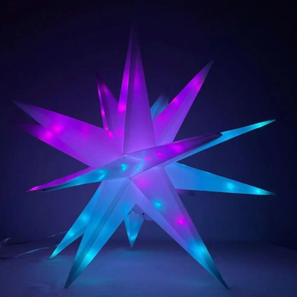 factory popular novelty light holiday party decoration led DIY foldable christmas paper star