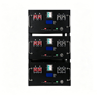 Batterie LiFePO4 48V (51.2V) 15KWh 300Ah à montage en rack, système de stockage d'énergie solaire domestique hybride CAN
