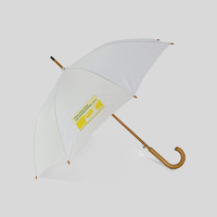 Parapluie classique de grande taille de haute qualité à ouverture automatique avec poignée en bois incurvée pour les jours de pluie, publicité, design personnalisé