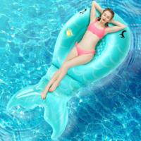 Grande plateforme flottante gonflable pour adultes, chaise longue de piscine en PVC épaissi avec pulvérisation d'eau