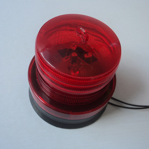 Feux d'avertissement LED à fixation magnétique 220V rouge jaune en PC IP65 pour poste de garde et travaux routiers - Product Image 1