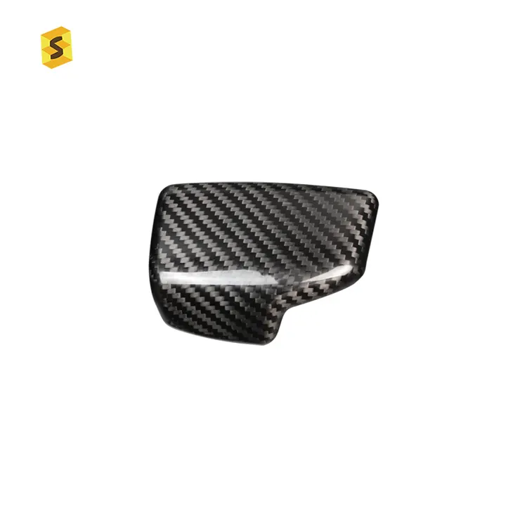 Rear Carbon Fiber RHD A4 A5 Q7 Q5 Gear Shift Car Decoration Accessories Carbon Fiber Gear Knob Cover For Audi