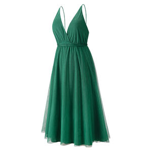 הסיטונאי האחרון הקיץ שמלות שושבינה שמלת רשת סקסית גזה זרימה שמלה חדשה בסגנון וינטג קצר בתוספת גודל מודרני ארוך - Product Image 3