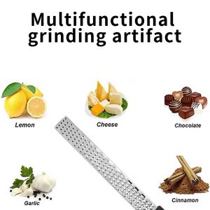 <span class=keywords><strong>Râpe</strong></span> à zester en acier inoxydable 304 pour fromage, zeste de citron et copeaux de chocolat, outil de cuisine antidérapant pour la pâtisserie et la cuisine - Product Image 3
