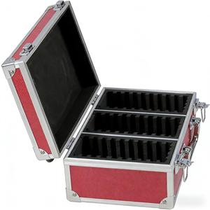 Boîte en aluminium avec poignée pour 30 porte-monnaies certifiés ou de style certifié NGC, PCGS, <span class=keywords><strong>BCW</strong></span> - Product Image 1