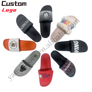 Bedroom Slippers with Custom Logo for Woman Custom <strong>Velcro</strong> Upper Slides Slippers for <strong>Men</strong> Custom <strong>Men's</strong> <strong>Shoes</strong> for Own Logo - Product Image 5
