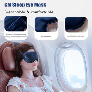 Masque de sommeil en satin de soie respirant, confortable et occultant la lumière, certifié CE, marque Steam CM, modèle SM-01, pour soulager le stress, avec élastique importé - Product Image 6