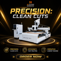 Mesin Router CNC ATC Nesting 9KW dengan Spindle Pendingin Udara, Linear Tool Magazine, untuk Pemotongan Kayu dan Pembuatan Furnitur Kabinet