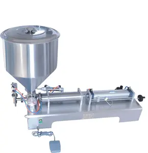 Efficient Pneumatic Semi-Automatic Paste Filling Machine with Single Filling Head for Honey Shampoo Sesame Paste
