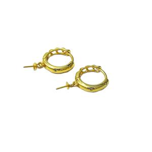 22638 S925 Accesorios de Plata para Perlas DIY, Hebilla de Oreja Simple y Moderna con Cuentas de 9-13mm, Soporte de Oreja Vacío para Pendientes Colgantes - Product Image 4