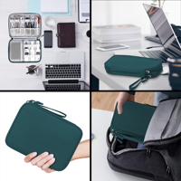 Pochette de rangement pour câbles de voyage, accessoires électroniques, étui de transport portable, imperméable, double couche, sac de rangement durable