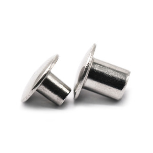 ISO sertifikalı simli kaplama deri üretimi için özel paslanmaz çelik erkek ve kadın çift başlı yuvarlak kafa perçinler - Product Image 4