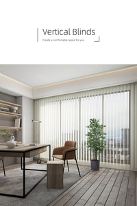 Stores verticaux modernes, faciles à nettoyer, contrôle de la lumière, revêtement de fenêtre multifonctionnel en polyester durable pour bureau, maison et hôtel - Product Image 2