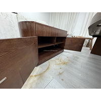 Table à manger extensible de luxe en bois, ronde à ovale, avec base à colonnes côtelées et rangement dissimulé, ensemble de meubles de cuisine modernes et minimalistes