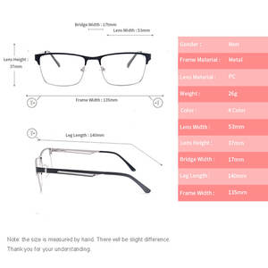 眼鏡,プロモーション用メタルスクエア光学フレーム - Product Image 6