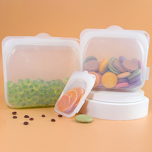 Sacs de conservation alimentaire en silicone de qualité alimentaire, multi-usages, étanches à l'humidité, réutilisables, scellés pour réfrigérateur, capacité 200 ml, compressibles - Product Image 5