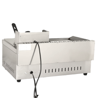 Plaque de cuisson électrique professionnelle en acier inoxydable pour bœuf, porc et viande, type Teppanyaki, avec friteuse intégrée, prix de gros