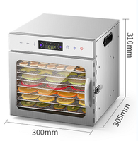 Op Maat Gemaakte Automatische Machines Touchscreen 8-laags Voedsel Dehydrator Fruit Droger Dehydrator Droogmachine
