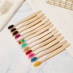 Brosse à dents en bambou biodégradable écologique avec poils doux pour hôtel ou voyage, emballage cadeau - Product Image 2
