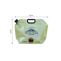 Sac à eau pliable de grande capacité de 8 L, de qualité alimentaire, pour le camping, conteneur de boissons en plastique, pique-nique