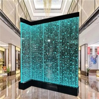 Cloison mobile pour salle de banquet de restaurant moderne, écran de séparation de pièce avec lumières LED à changement de couleur et panneau de commande à distance