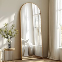 Luxuriöser Ganzkörperspiegel HD Explosionsgeschützt Minimalistisches Modernes Design für Zuhause und Bekleidungsgeschäfte Bogenförmiger Wandspiegel