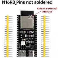 Modul WiFi ESP32-S3 2.4GHz ESP32-S3-N16R8 N8R2 Papan Pengembangan CORE Board Tipe-C ESP32 S3