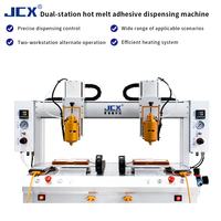 Máquina dispensadora CNC de adhesivo de fusión en caliente de Plataforma dual de alta eficiencia utilizada para unir pantallas de teléfonos móviles de plástico