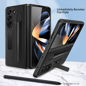 Housse de protection <span class=keywords><strong>en</strong></span> <span class=keywords><strong>cuir</strong></span> <span class=keywords><strong>pour</strong></span> téléphone portable avec fente <span class=keywords><strong>pour</strong></span> stylo <span class=keywords><strong>pour</strong></span> Samsung Z Fold 5 TPU PC saoft étui <span class=keywords><strong>pour</strong></span> <span class=keywords><strong>smartphone</strong></span> avec support - Product Image 3