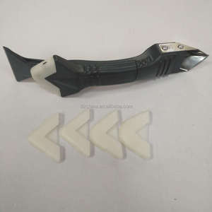 Kitgereedschap Roestvrijstalen Kop <span class=keywords><strong>3</strong></span> In <span class=keywords><strong>1</strong></span> Afwerkingsset Voor Het Afwerken Van Siliconen Kitverwijderaar En Kit Schraperset - Product Image 2