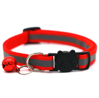 Collier de sécurité pour chat avec boucle de sécurité et bande réfléchissante en nylon durable, accessoires pour animaux de compagnie en couleurs assorties