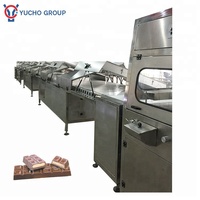 Chaîne de production entièrement automatique de machines à enrober le chocolat pour biscuits et noix, avec tunnel de refroidissement, en acier inoxydable 304, fabriquée en Chine