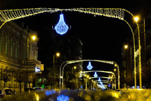 220V lumineux LED extérieur décoration de noël guirlandes lumineuses nouveau Motif <span class=keywords><strong>éclair</strong></span>é Tunnel arche <span class=keywords><strong>entrée</strong></span> foudre arc - Product Image 5