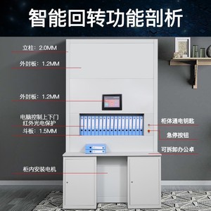 ตู้เก็บเอกสารอัจฉริยะแบบหมุนได้ 10 ชั้น พร้อมระบบ RFID สำหรับสำนักงาน  นวัตกรรมชั้นนำ พร้อมกุญแจล็อค - Product Image 2