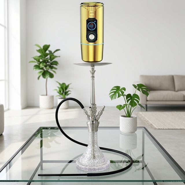 New Portable Mini Led Temperature Control Rechargeable E Hookah Complete Set Support Oem Electric Narghile Shisha Set