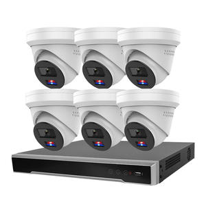 Kit <span class=keywords><strong>de</strong></span> Cámara <span class=keywords><strong>de</strong></span> <span class=keywords><strong>Vigilancia</strong></span> IP PoE ColorVu <span class=keywords><strong>de</strong></span> 6MP con Audio Bidireccional, Rojo y Azul, Plug and Play, NVR PoE <span class=keywords><strong>de</strong></span> 8 Canales para el Hogar - Product Image 1