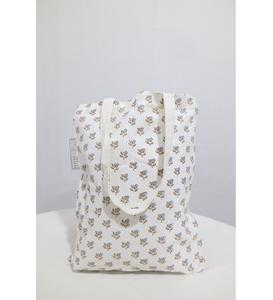 กระเป๋าพิมพ์ลายด้วยมือ ผลิตด้วยงานฝีมือที่ประณีต อุปกรณ์ตกแต่งที่ใช้งานได้จริง เหมาะสำหรับการช้อปปิ้ง ไปเรียน ไปทำงาน จากประเทศอินเดีย - Product Image 1