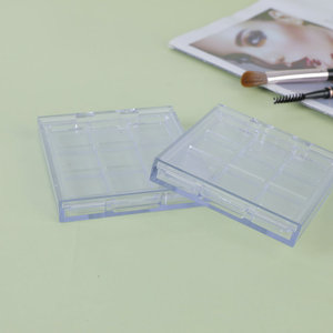 Transparent <b>Square</b> Nine Grid Eyeshadow Palette Empty Plastic Cosmetic Makeup Organizer 45.5mm X 35mm X 30mm For Eyeshadow - Product Image 3