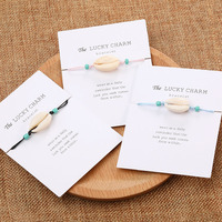 Bracelet en Agate Naturelle Tressé Coquillages Bohèmes pour Filles - Bijoux de Plage et Surf pour Enfants et Adolescents - Vente en Gros