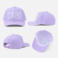 Casquette de baseball imperméable et respirante, séchage rapide, sports de plein air, broderie 3D en relief, logo personnalisé, perforée, pour le golf et la randonnée