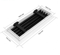 Diffuseur d'air linéaire carré invisible en plastique moderne pour CVC, taille en pouces, grille d'aération détachable, cadre caché encastré