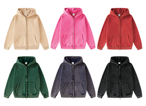 Sudadera con Capucha Personalizada con Logotipo, Estilo Vintage Desgastado para Hombre, Tejido Grueso Lavado a la Piedra, 100% Algodón, Chaqueta Lisa Estampada para Invierno - Product Image 4