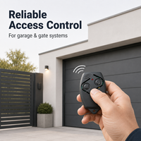 Control Remoto para Puerta de Garaje Compatible con ROSSI, 433.92MHz, 2 Botones, Transmisor de Apertura de Puerta, Llave de Repuesto con Batería