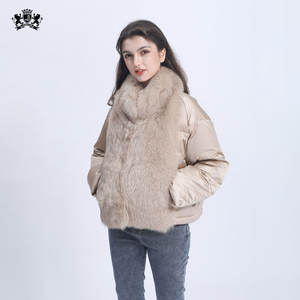<span class=keywords><strong>Manteau</strong></span> de fourrure <span class=keywords><strong>court</strong></span> et chaud pour femme, blouson en duvet d'oie, épais et chaud, vente en gros, collection - Product Image 5