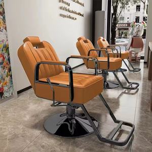 Silla de Barbero Reclinable Pequeña de Cuero Sintético de Alta Calidad en Oferta, Diseño Moderno, Base con Bomba Hidráulica Ecológica para Escuelas - Product Image 5