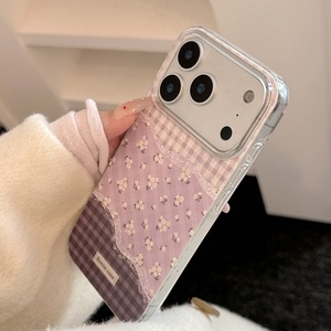 Custodia Protettiva Retrò <span class=keywords><strong>Viola</strong></span> con Fiori Glitterati e Dettagli a Contrasto per <span class=keywords><strong>iPhone</strong></span> 11 13 16 17 <span class=keywords><strong>Pro</strong></span> <span class=keywords><strong>Max</strong></span> - Disponibile per Dropshipping - Product Image 5